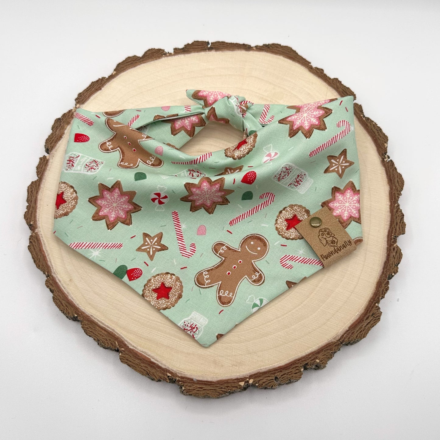 Gingerbread Mint Dog Bandana