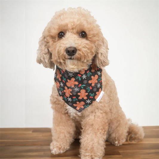 Gingerbread Holiday Dog Bandana