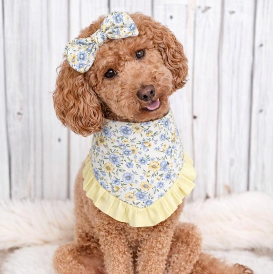 Wildflower Ruffle Dog Bandana