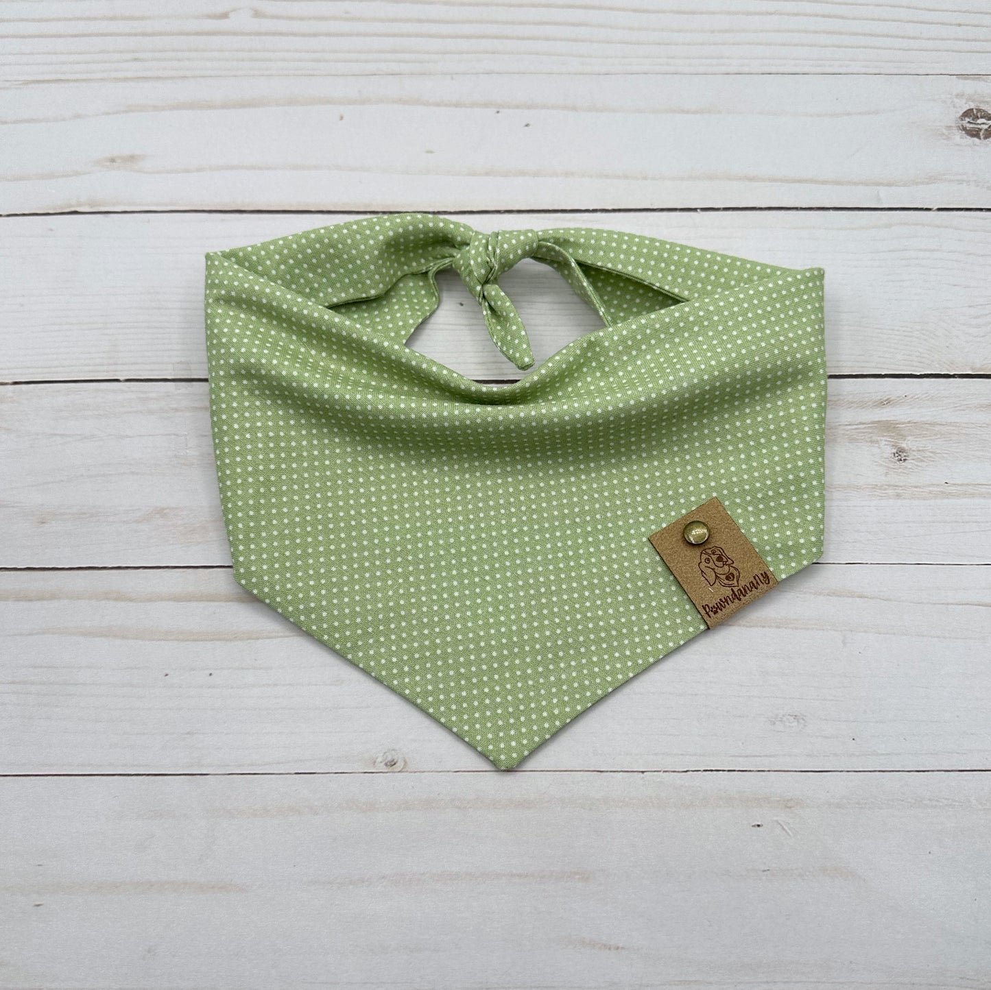 Sage Dot Dog Bandana