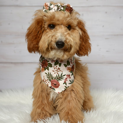 Floral Mauve Dog Bandana