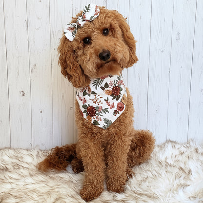 Floral Mauve Dog Bandana
