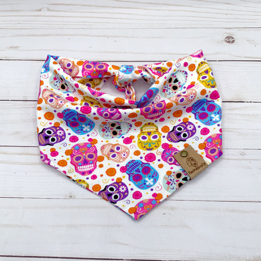 Sugar Skulls Dog Bandana