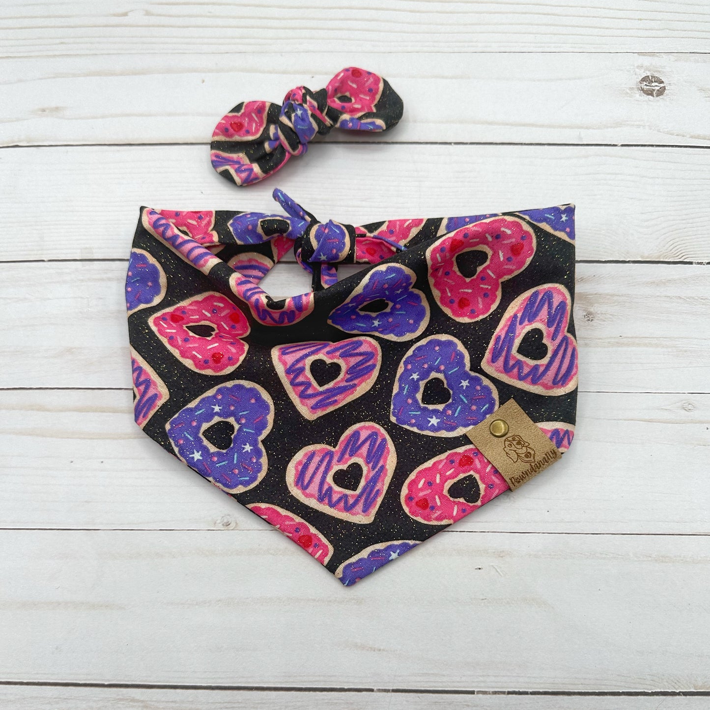 Cookie Hearts Valentine Dog Bandana