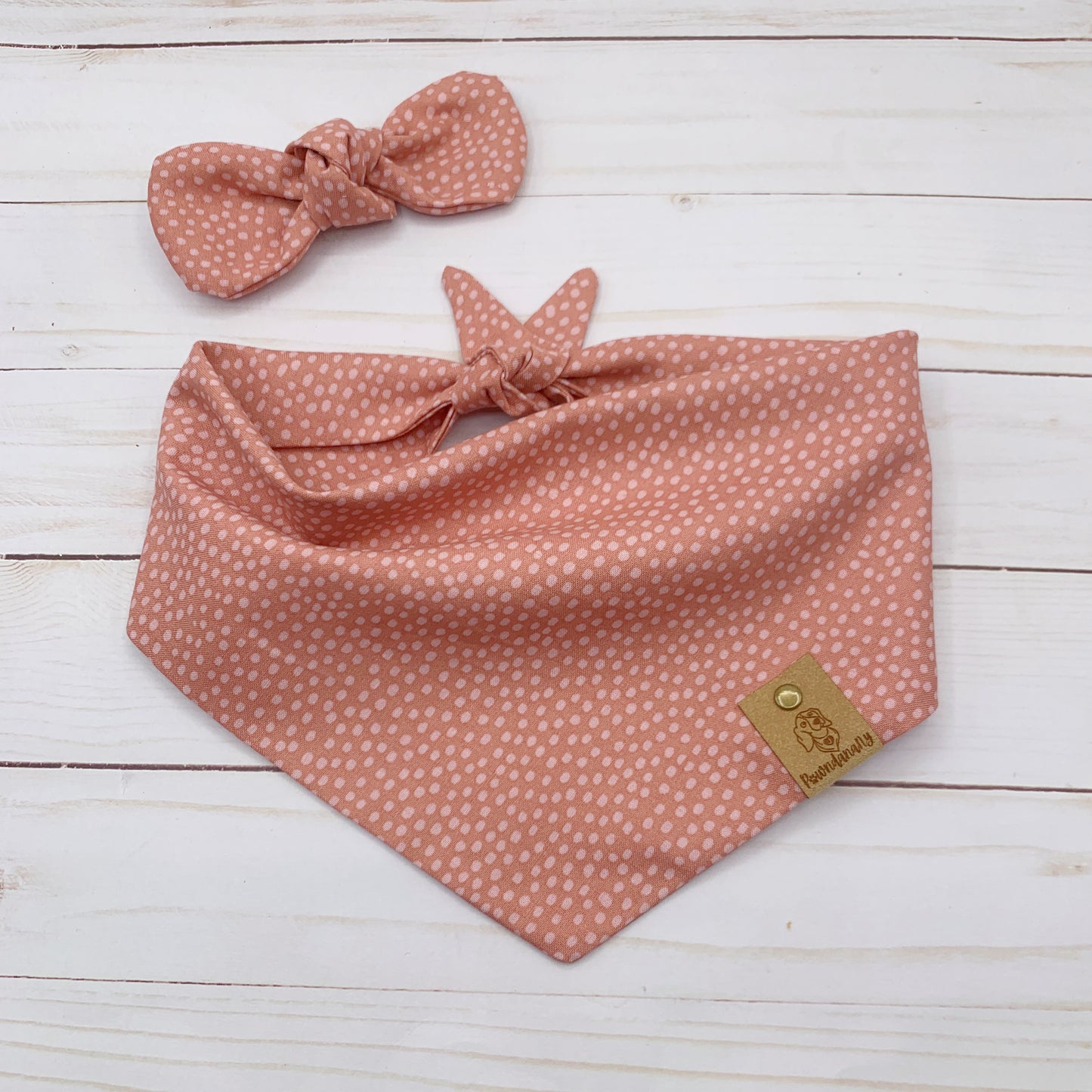 Mauve Dot Dog Bandana