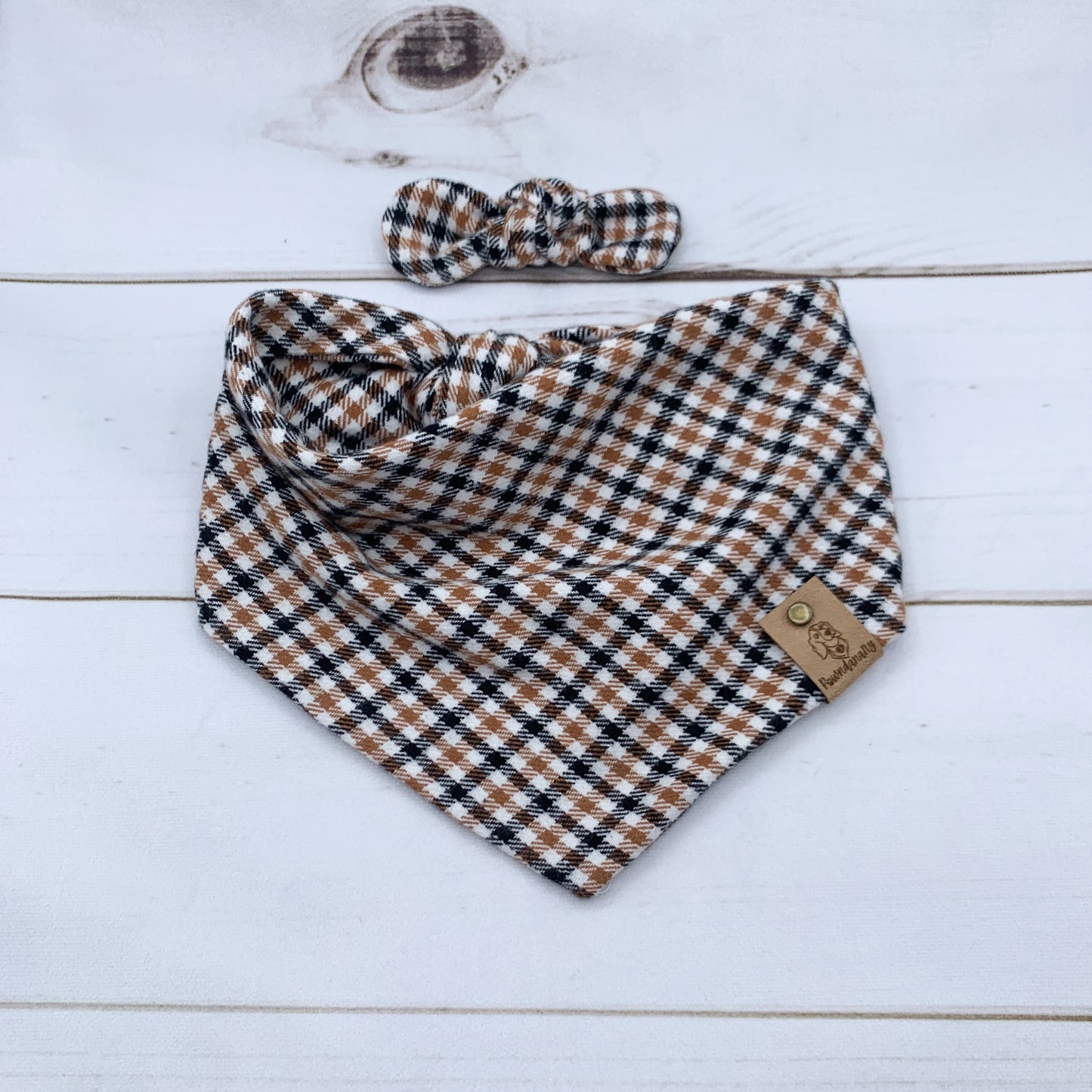 Caramel Latte Dog Bandana - Flannel