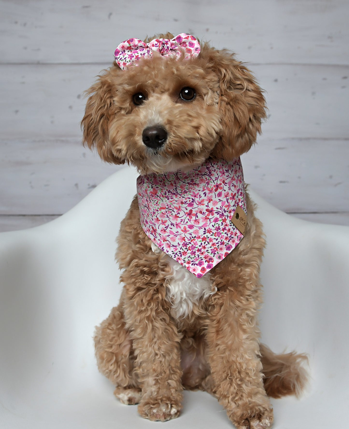 Pink Floral Dog Bandana