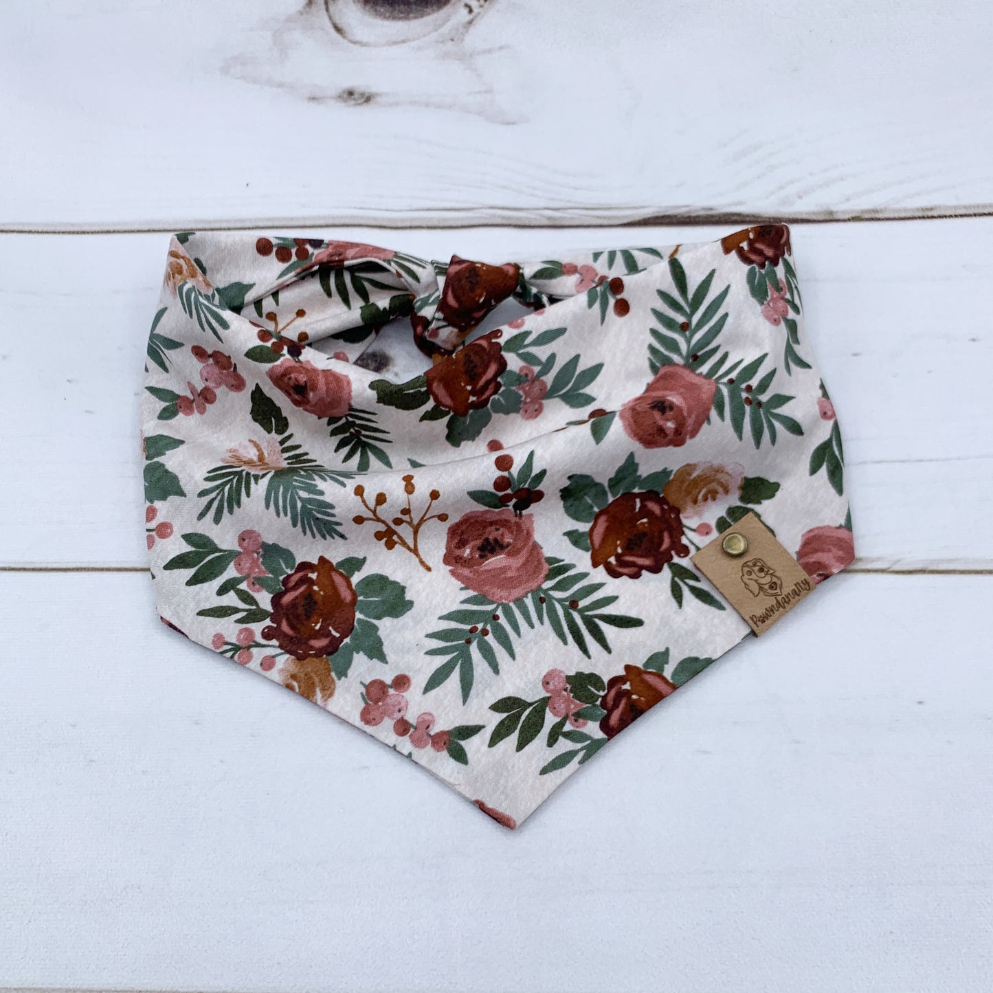 Mauve Floral Dog Bandana