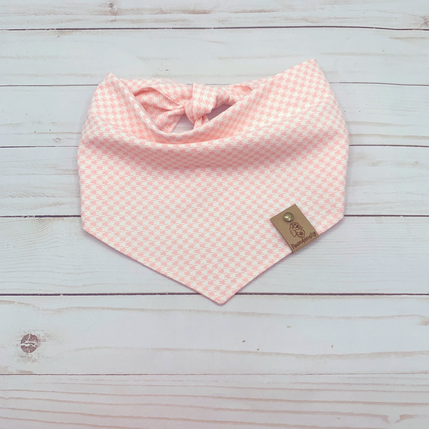 Pink Houndstooth Dog Bandana