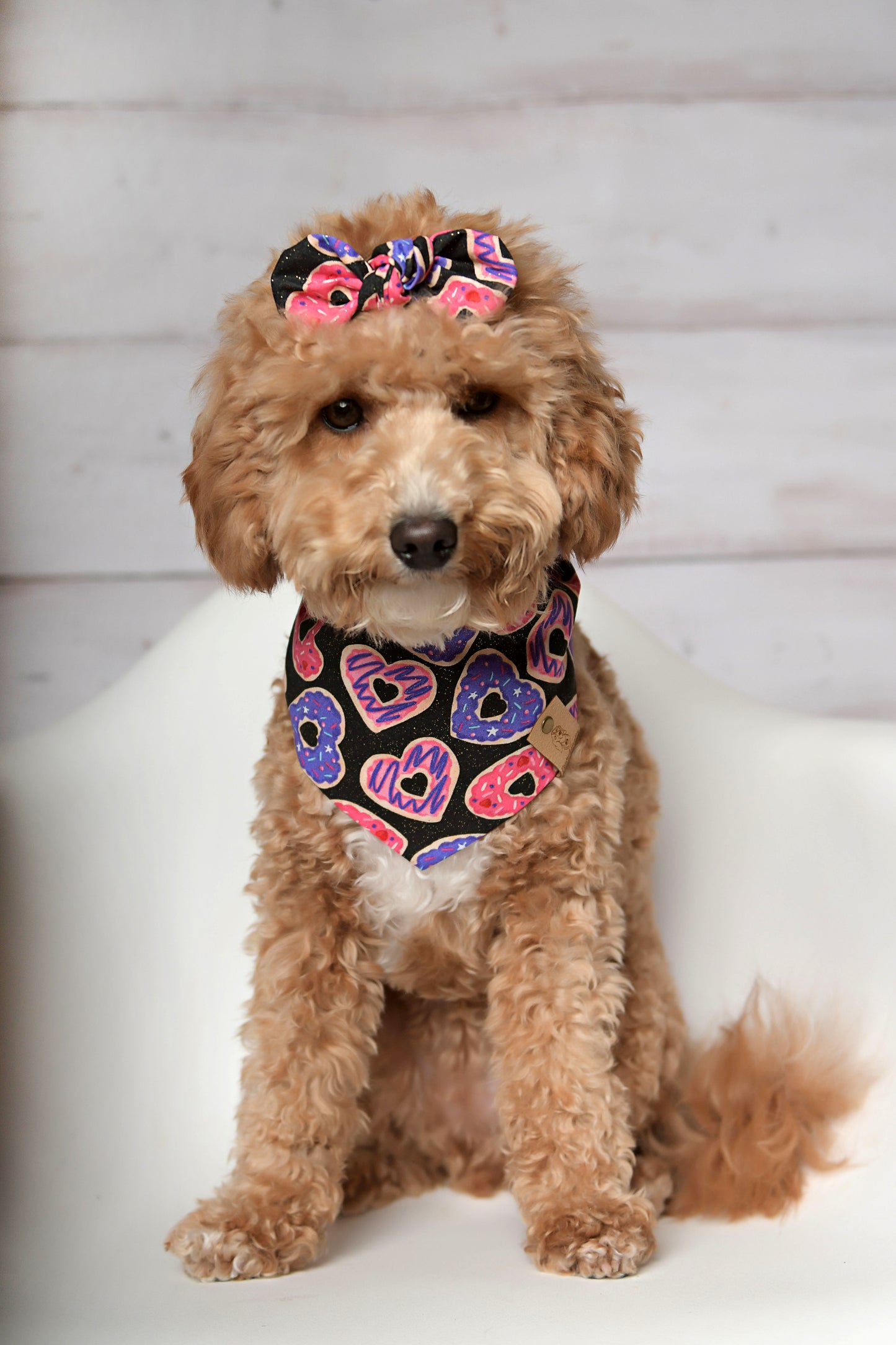 Cookie Hearts Valentine Dog Bandana