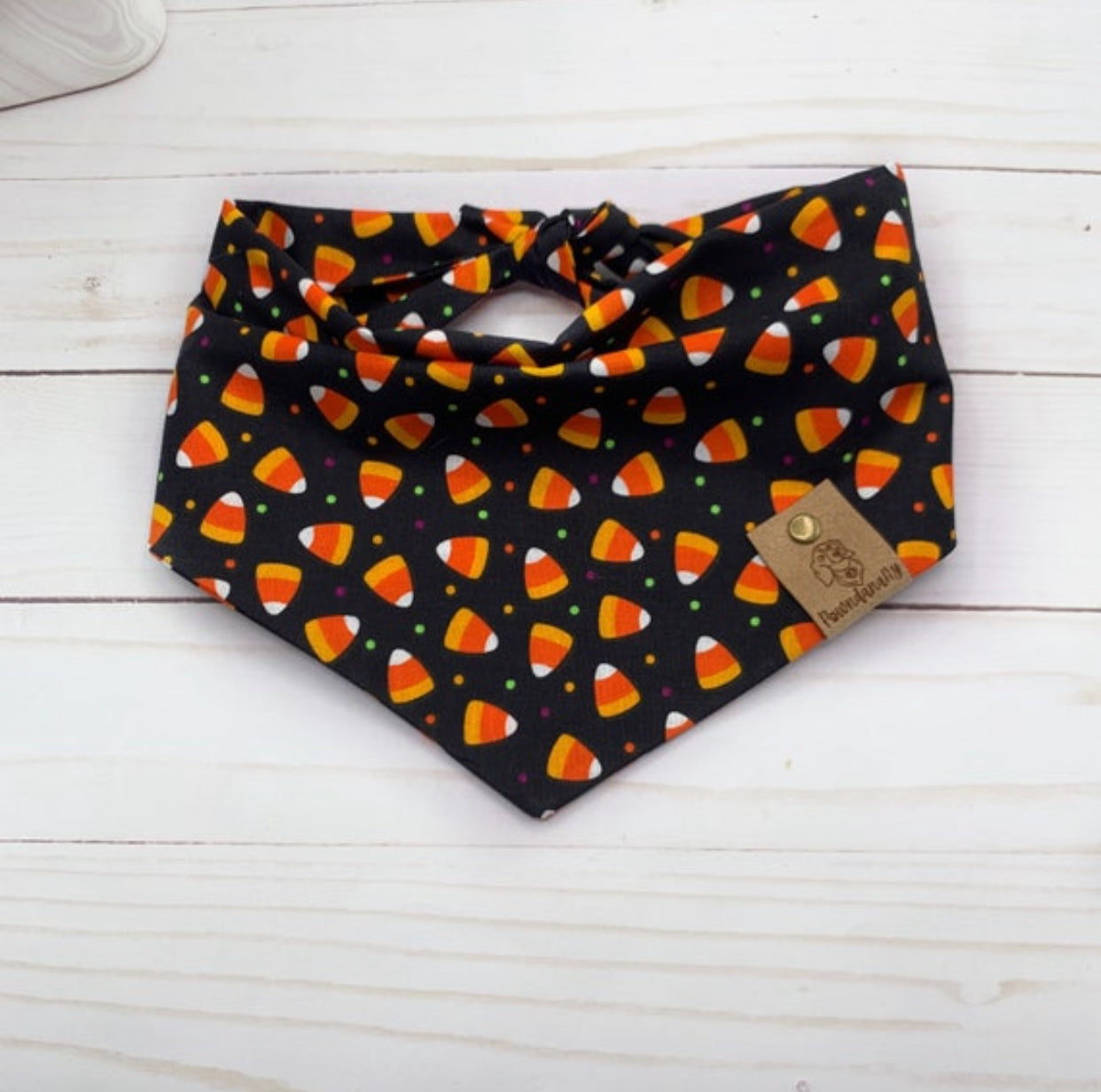 Halloween Candy Corn Dog Bandana