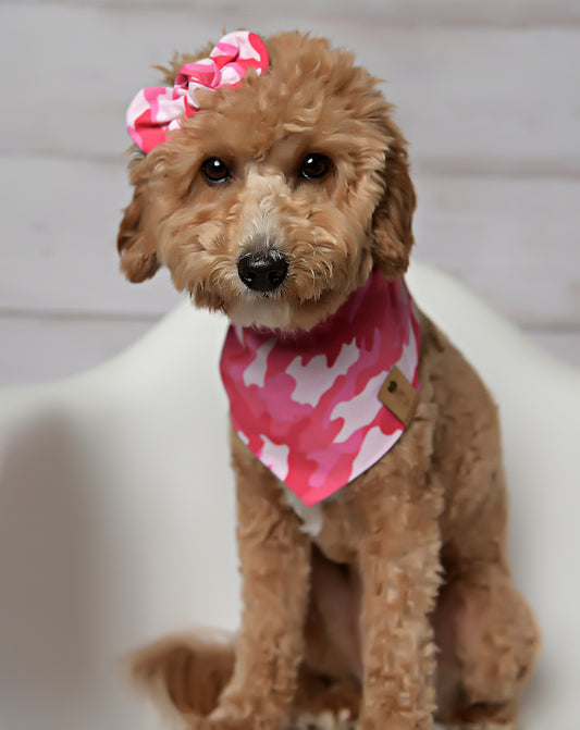 Pink Camo Dog Bandana